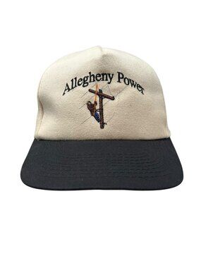 Allegheny Power Vintage‎ Lineman Snapback Hat Utility Electrician Workwear Cap